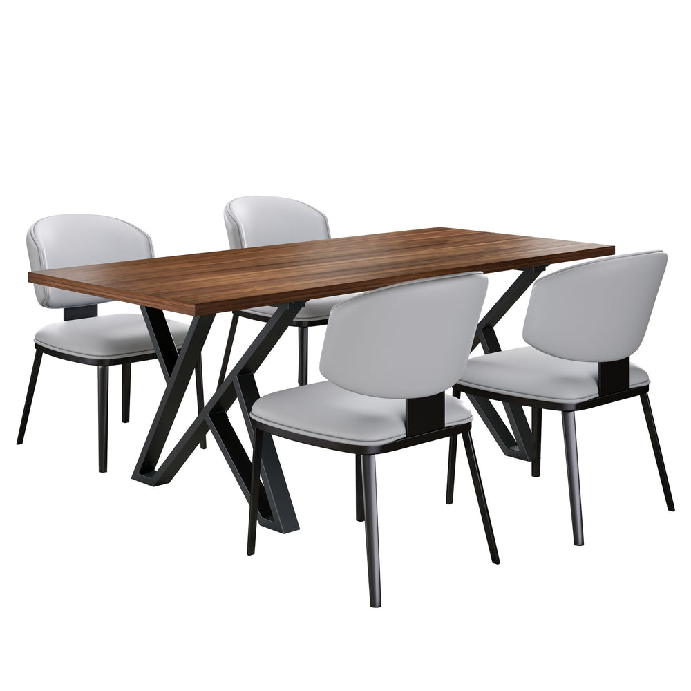5 Pieces Modern And Metal Dining Set
