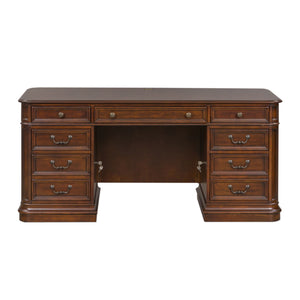 Brayton Manor - 5 Piece Home Office Jr Executive Set - Cognac