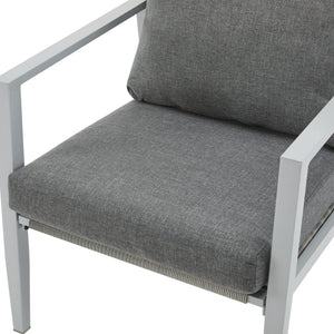 Modern Lounge Chair With Rope Accents And Cushions