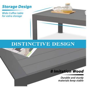 Outdoor Patio Set All-Weather With Thick Cushions