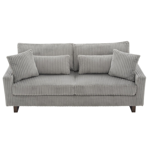 Modern Loveseat Sofa With 4 Pillows