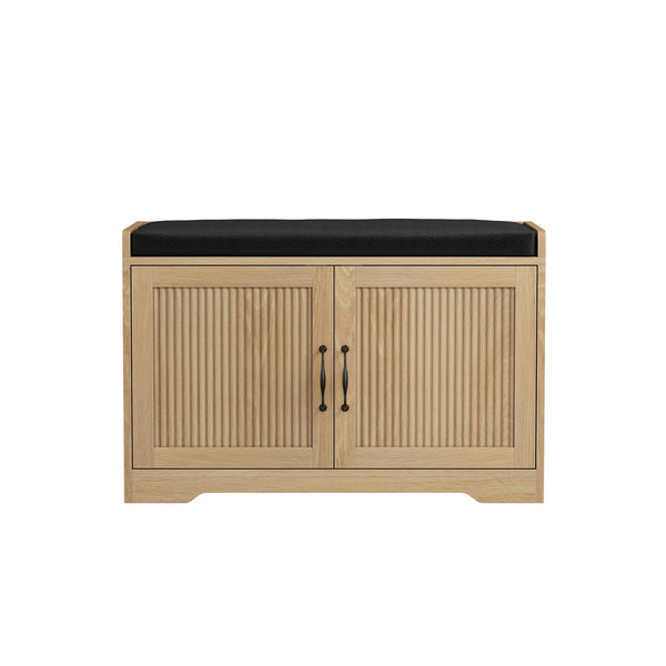 Entryway Shoe Bench With Double Doors