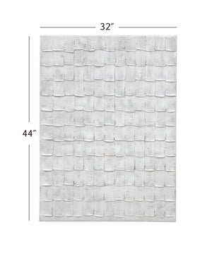 Linear Marks Canvas Art - White