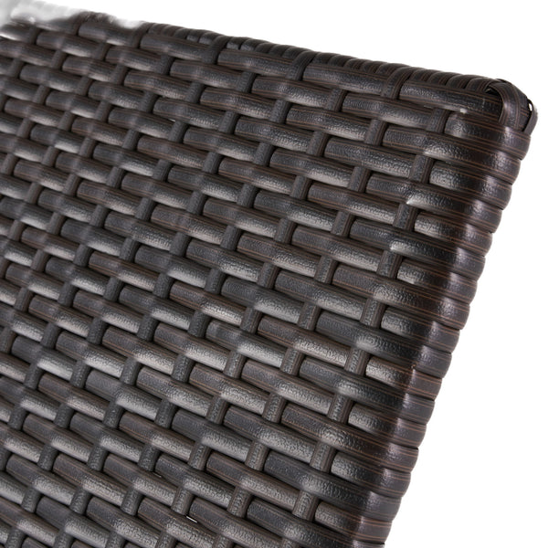Kauai - Modern Style Pe Wicker Chaise Lounge - Brown Multi