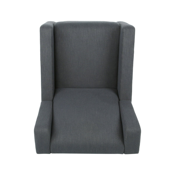 Landau Contemporary Fabric Upholstered Swivel Recliner