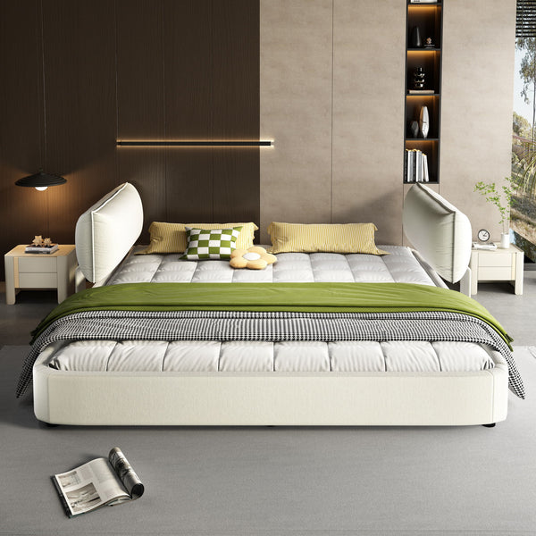 Cloud Bed Frame With Oversized Padded Movable Headboard