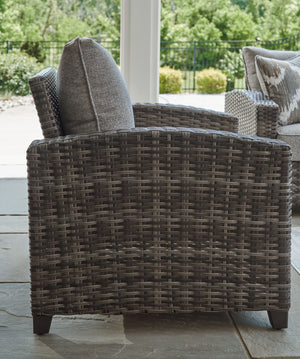 Oasis Court - Sofa, Chairs, Table Set (Set of 4) - Gray