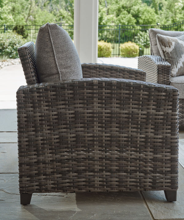 Oasis Court - Sofa, Chairs, Table Set (Set of 4) - Gray