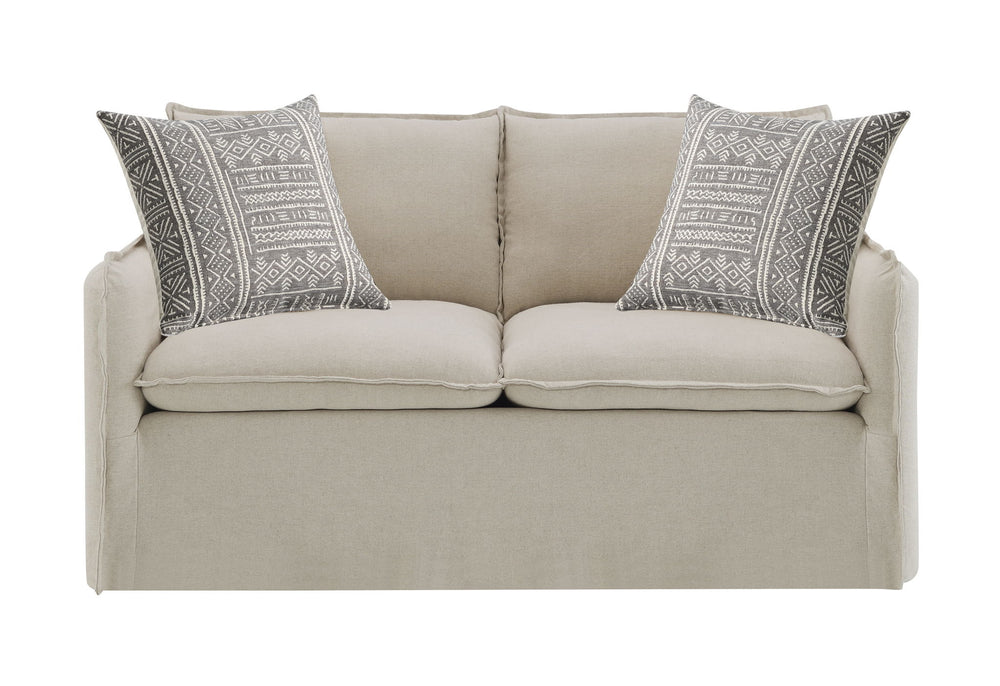 Upendo - Pattern Fabric 3 Pieces Living Room Set - Beige Yakety Yak Sand