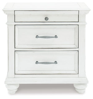 Kanwyn - Three Drawer Night Stand - Whitewash