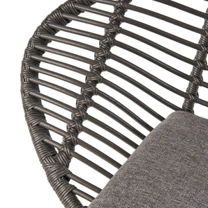 Cordella - Outdoor Woven Wicker Chairs With Cushions, (Set of 2)