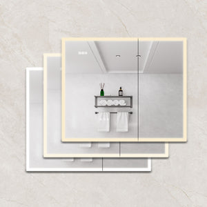 Bathroom Medicine Cabinet With Lights, LED Medicine Cabinet With Mirror, Lighted Medicine Cabinet With Defogger