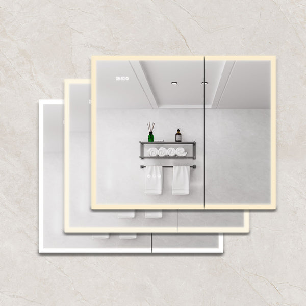 Bathroom Medicine Cabinet With Lights, LED Medicine Cabinet With Mirror, Lighted Medicine Cabinet With Defogger