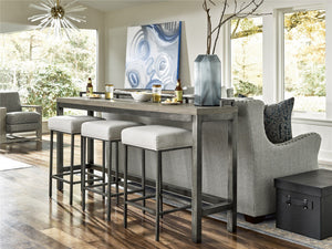 Curated - Mitchell Console Table With 3 Stools - Dark Brown