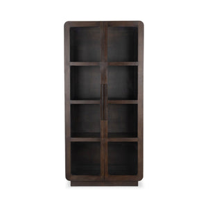 Rogers - Solid Wood Tall Cabinet - Dark Brown