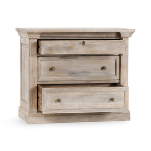 Adelaide - 3 Drawer Nightstand - Natural Cream Wash