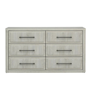 Modern Play - 6 Drawer Dresser - Natural White