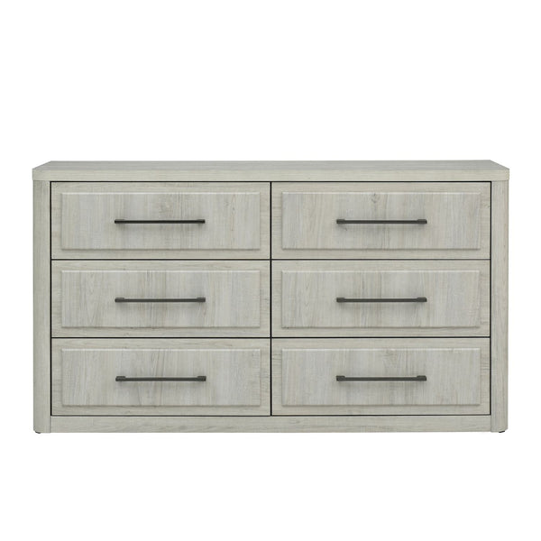 Modern Play - 6 Drawer Dresser - Natural White