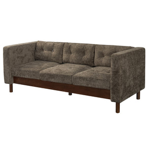 3 Seater Sofa With Square Arms, Tufted Pillow Back For Living Room