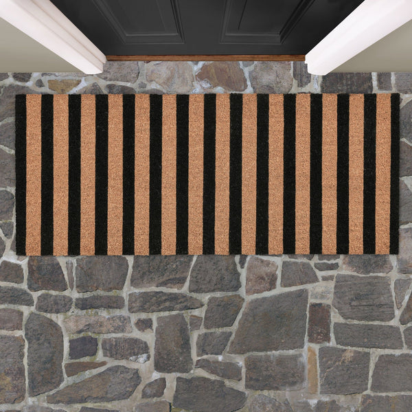 Doormats - Striped Doormat - Black / Natural
