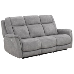 Linus - Zero Gravity Power Reclining Sofa - Hudson Gray