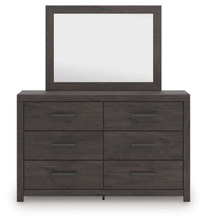 Prendonea - Dresser and Mirror - Charcoal