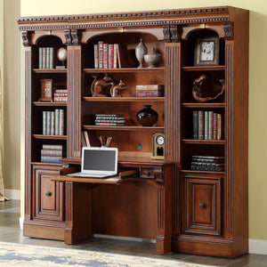 Huntington - Library Desk (2 Piece) - Antique Vintage Pecan