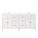2 Piece Freestanding Bathroom Vanity Set With Sink Top, Reversible Dual Layout