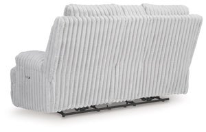 Rhines Falls - Double Reclining Power Loveseat With Console - Alloy