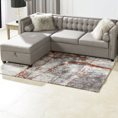 Quarry - 5' X 6.5' Abstract Area Rug - Gray
