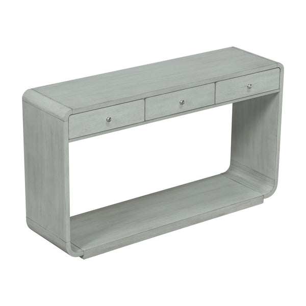 Console Table With 3 Drawers And Display Shelf