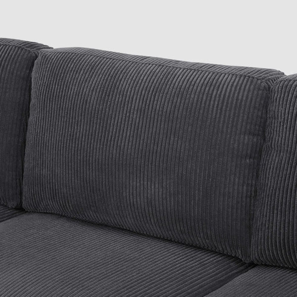 Upholstered Sectional With Toss Pillows