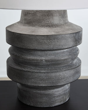 Wahida - Poly Table Lamp - Distressed Black