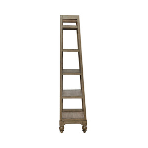Americana Farmhouse - Wood Leaning Pier Bookcase - Dusty Taupe