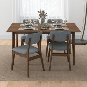 Carlos - Dining Table And 4 Side Chairs - Oak / Dark Gray