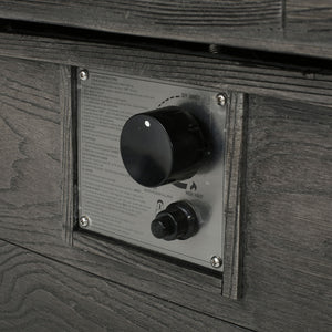 Transitional Rectangular Outdoor Propane Fire Pit With 50, 000 Btu