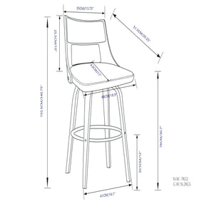 Dallyn - Swivel Bar Stool (Set of 2) - Cream