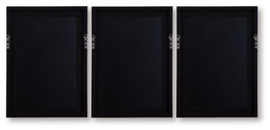 Jossletts - Wall Art Set (Set of 3) - Orange / Black / Ivory