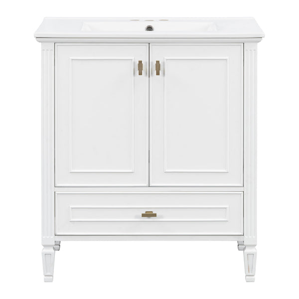 Freestanding Vanity With 1 Drawer & 2 Soft Close Doors With Door Mounted Storage