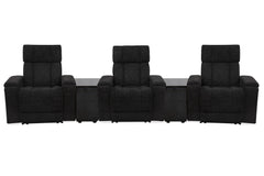 Phoenix - Zero Gravity Power 3 Seat Home Theater Seating With 2 Wedges And Immersive Audio
