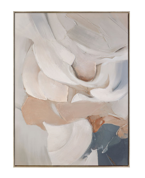 Soft Contours II Framed Canvas - Green