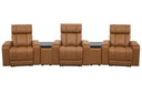 Phoenix - Zero Gravity Power 3 Seat Home Theater Seating With 2 Wedges And Immersive Audio
