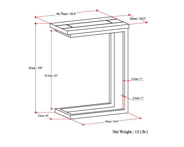 Skyler - C Side Table - Light Brown