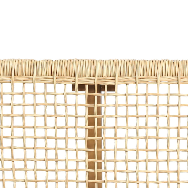 Angie - Bench Outdoor Seating Acacia Wood Faux Rattan - Teak
