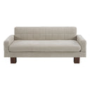 Modern Loveseat Sofa, 2 Seater With Square Arms For Living Room