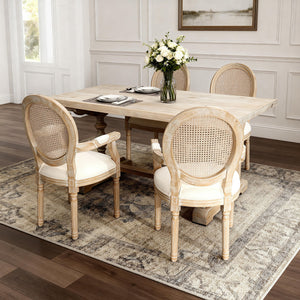 Upholstered Dining Armchair (Set of 2) - Beige