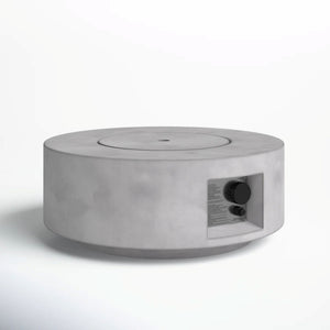 Reinforced - Propane Gas Outdoor Fire Pit Table With Lid