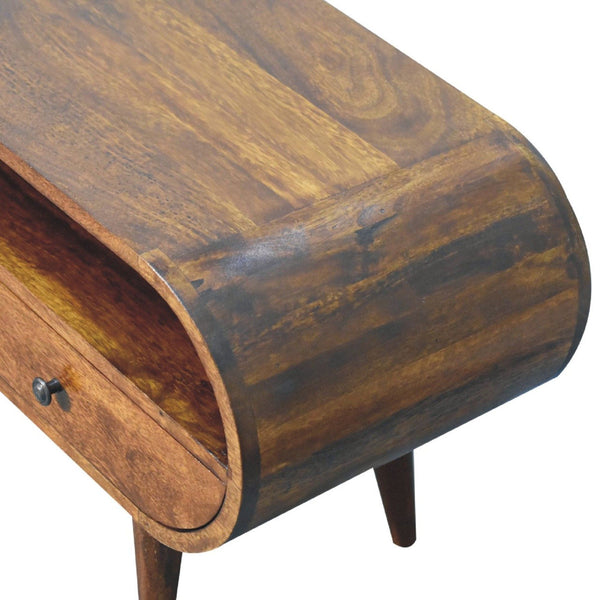 Solid Wood Circular TV Stand