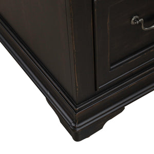 Meritage - Credenza & Hutch - Aged Charcoal