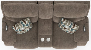 Joya - Power Headrest Power Lay Flat Reclining Console Loveseat With CR3 Heat/Massage/Lumbar/ZG